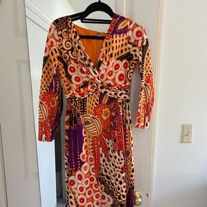 Orange Pattern Maxi Dress